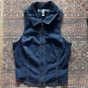 Denim Zip-Up Top